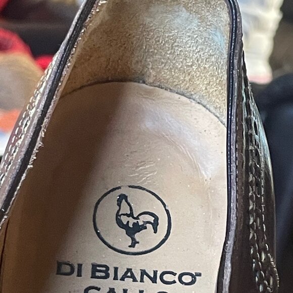Scarpa Di Bianco, Italy\'s FINEST, Size 12D USED Brown Men\'s Gallo Wingtips main image 7